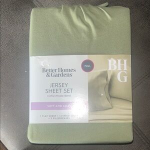 Better Homes And Gardens Soft Green Jersey Sheet Set
